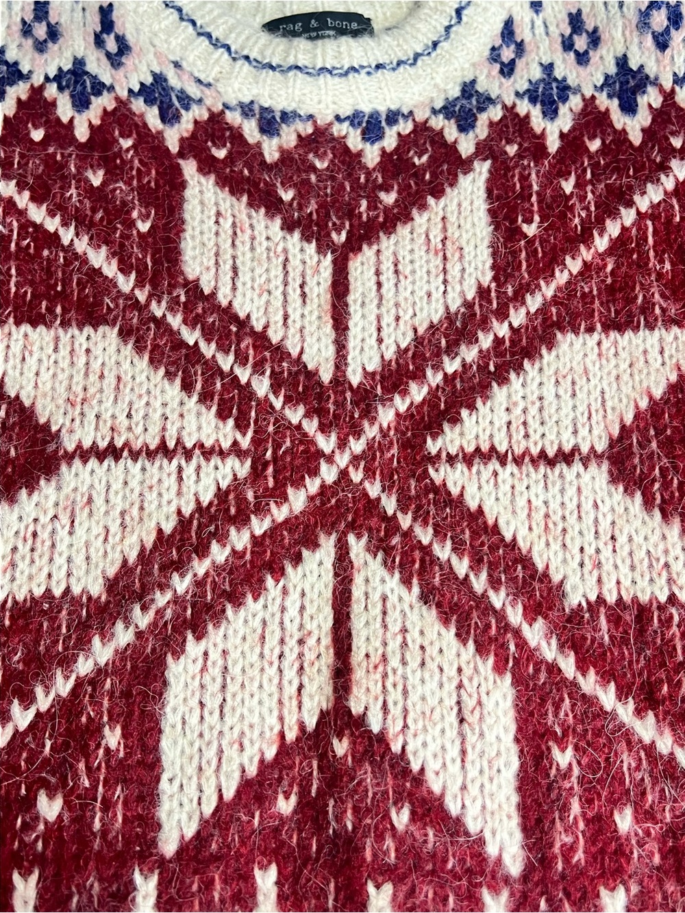 Rag & Bone Alpaca Blend Fair Isle Nordic Sweater XS - Picture 12 of 12
